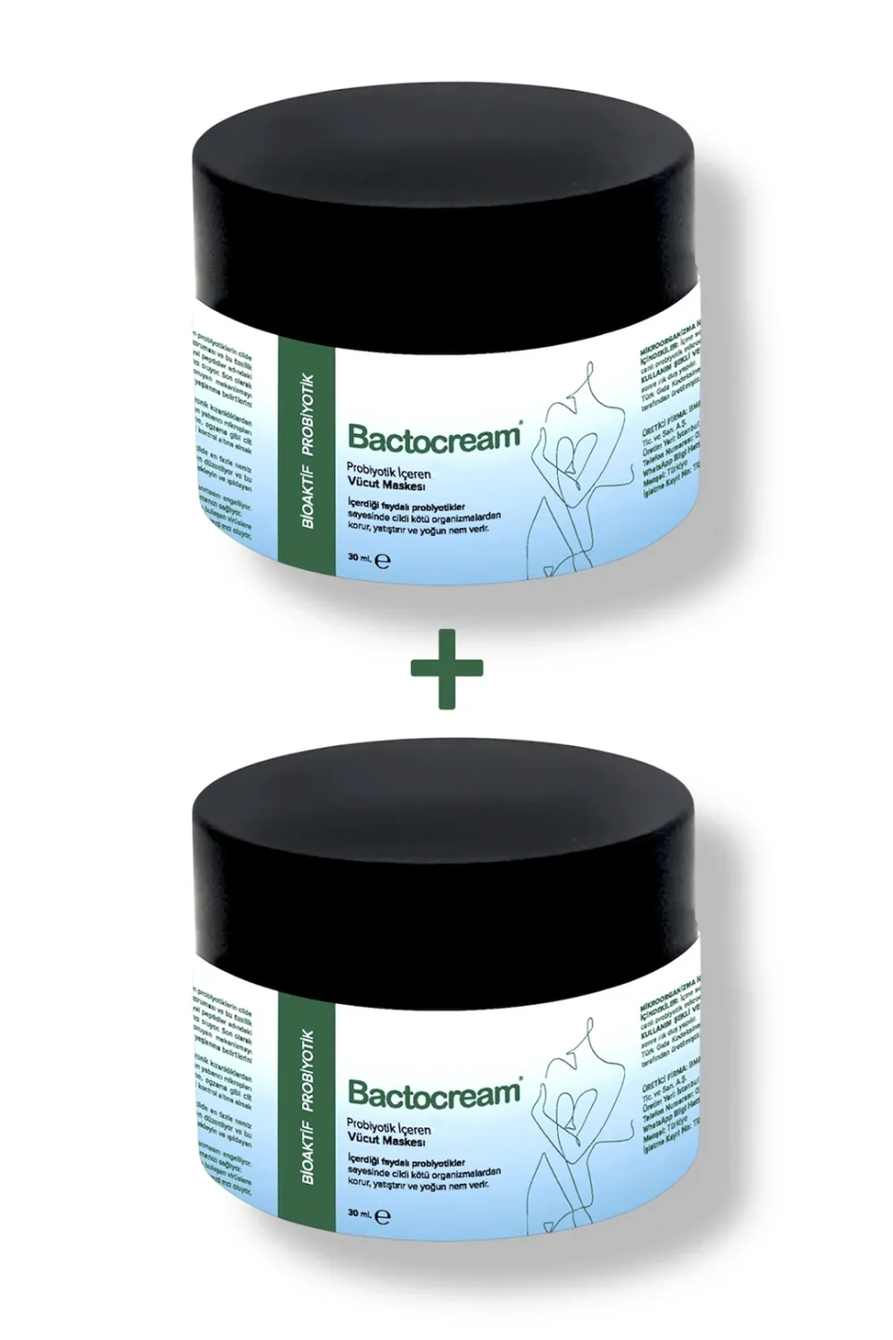 BACTOCREAM CANLI PROBİYOTİK İÇEREN VÜCUT MASKESİ 30 ML - 2 ADET