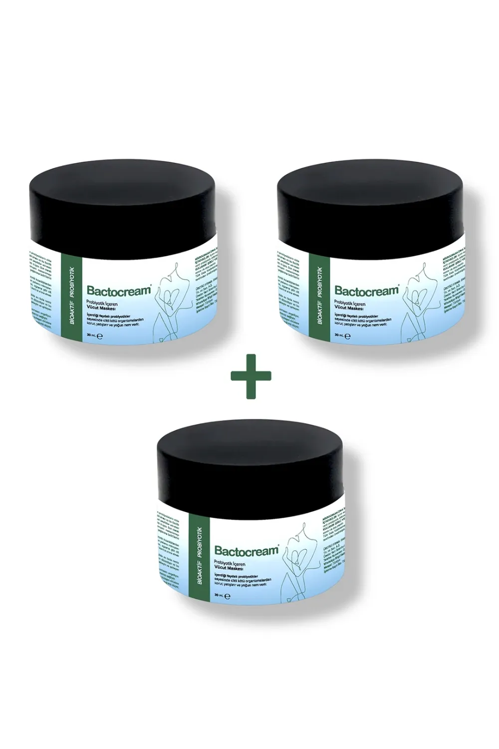 BACTOCREAM CANLI PROBİYOTİK İÇEREN VÜCUT MASKESİ 30 ML - 3 ADET