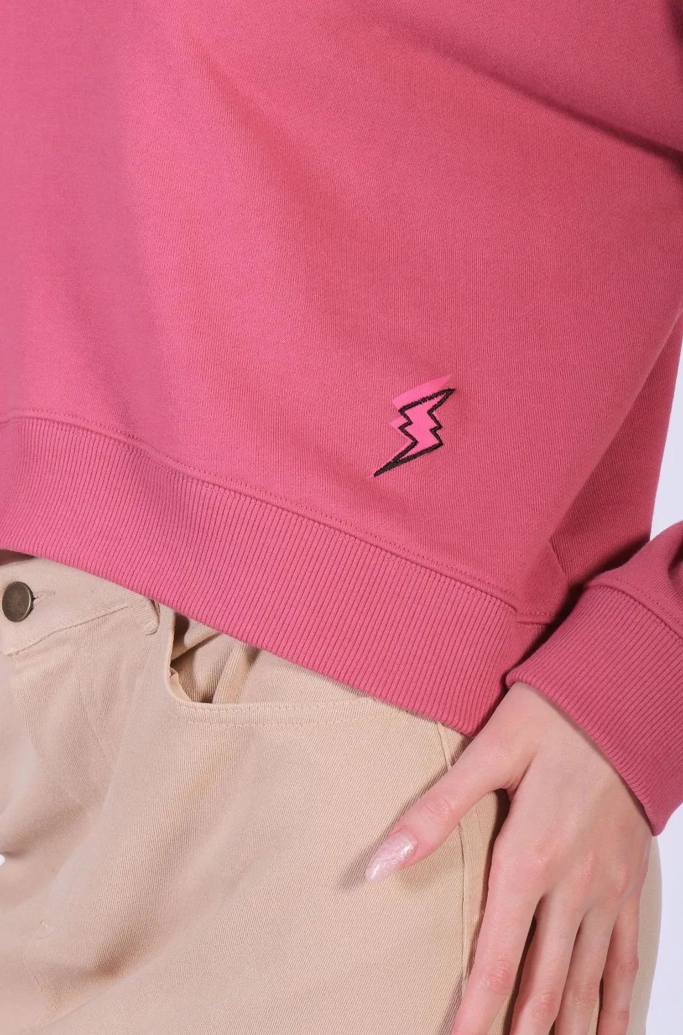 Eğlenceli Baskı Detaylı Oversize Kapüşonlu Sweatshirt