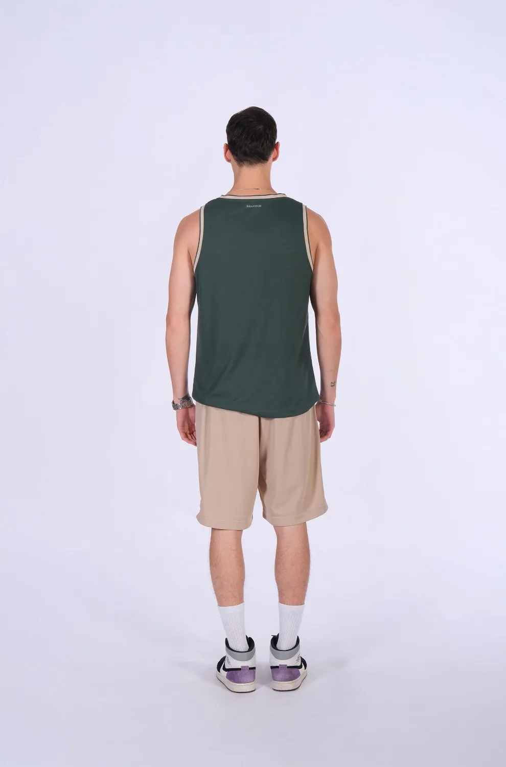 Oversize Logo Lastikli Şort