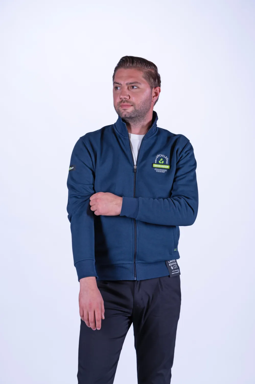 Regular Fit Yakalı Fermuarlı Sweatshirt