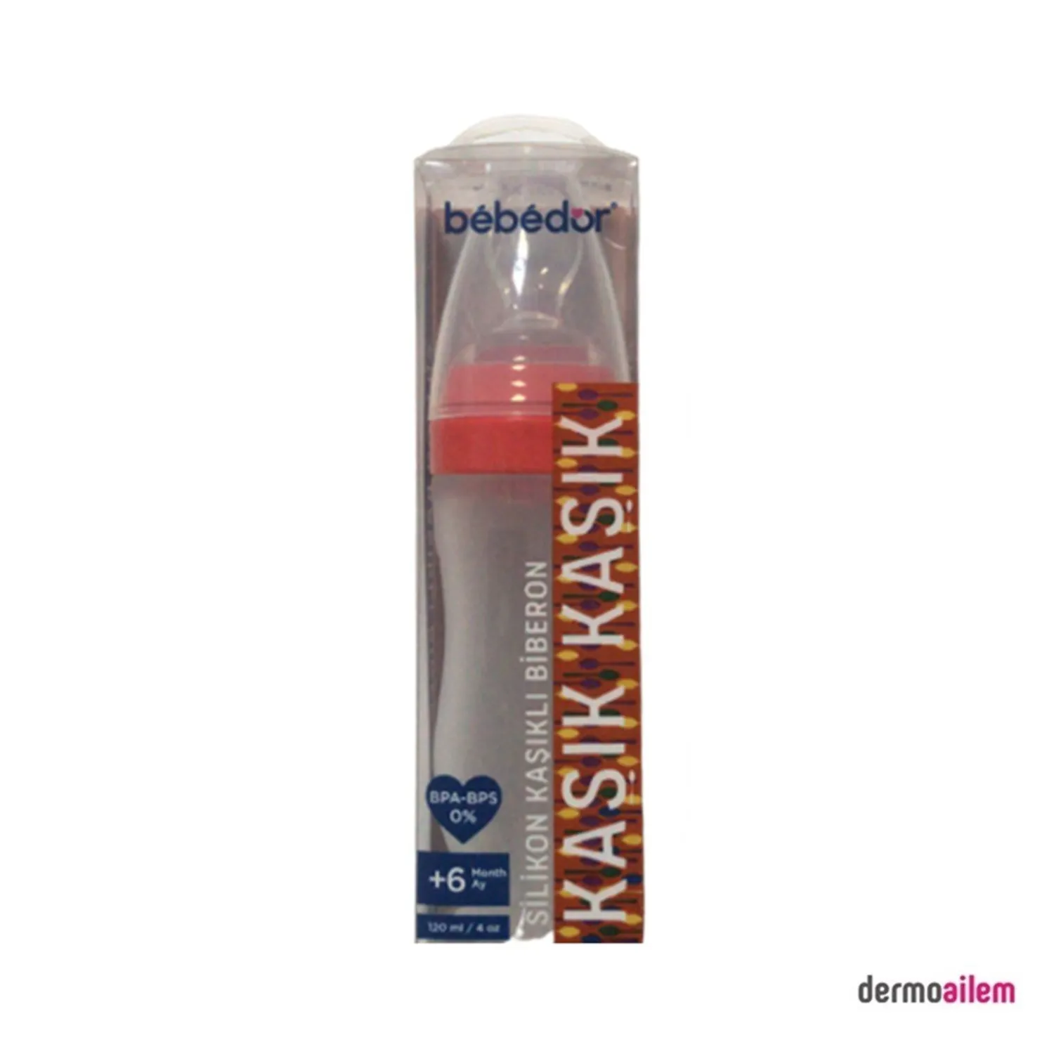 Bebedor Silikon Kaşıklı Biberon +6 Ay 120 ml