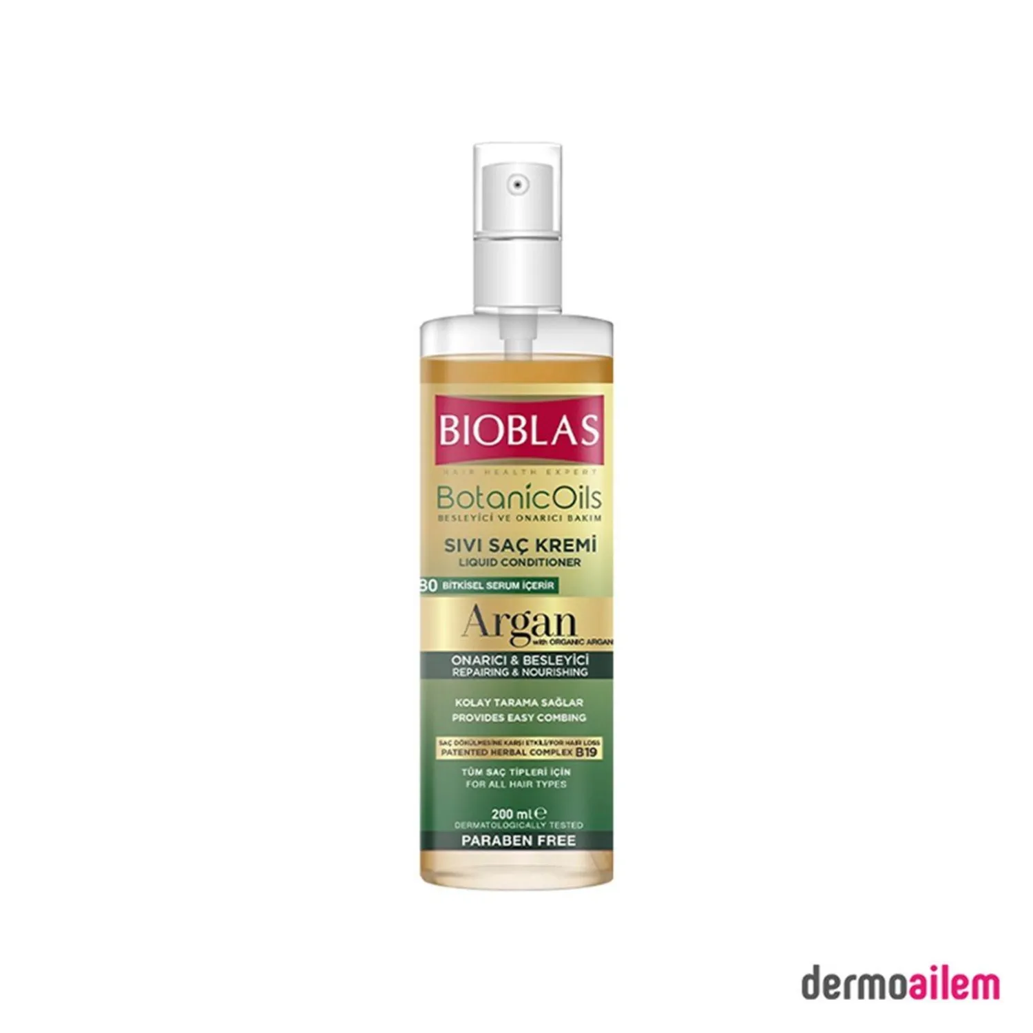 Bioblas Argan Yağlı Besleyici Onarıcı Sıvı Saç Bakım Kremi 200 ml