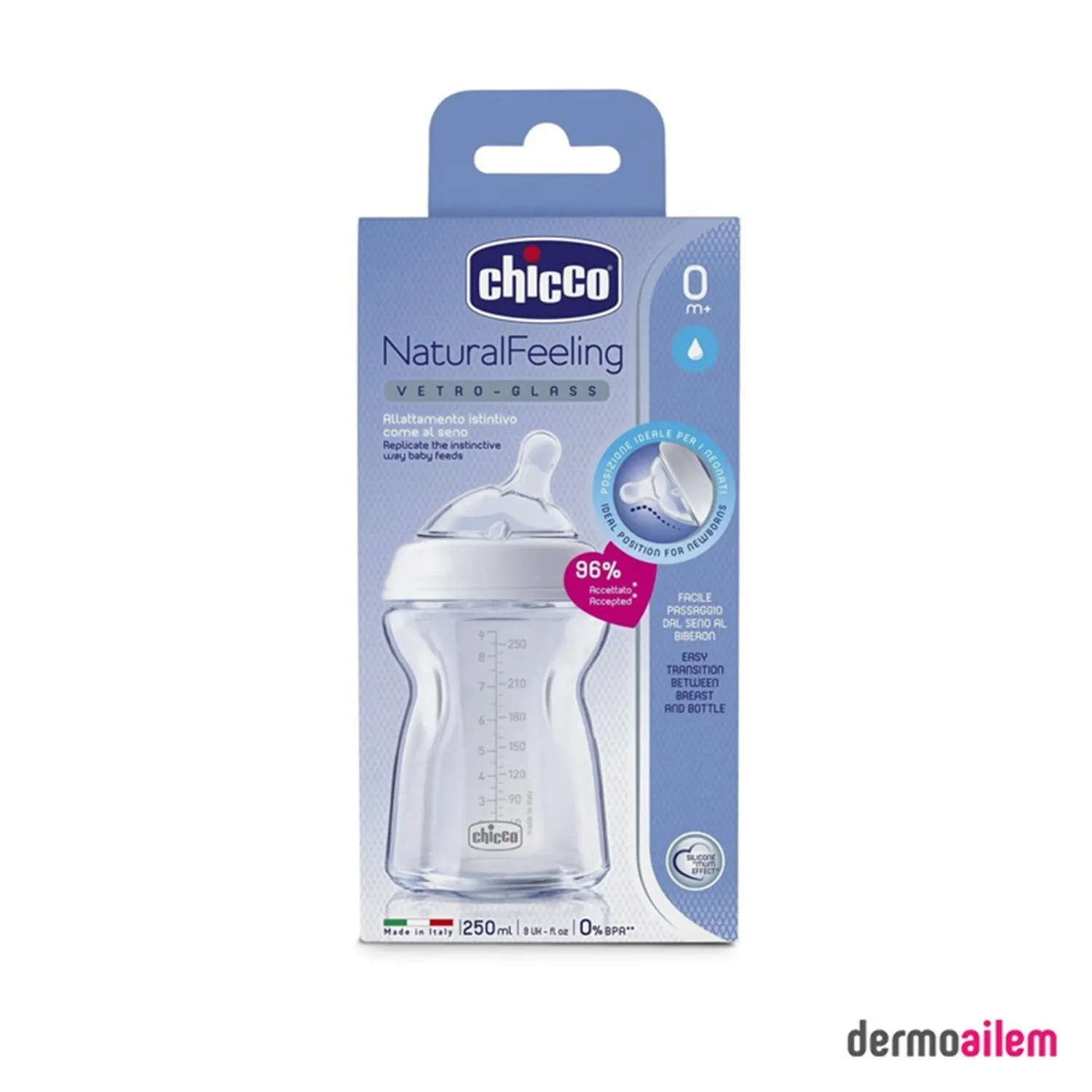 Chicco NaturalFeeling Cam Biberon 0 Ay+ 250 Ml