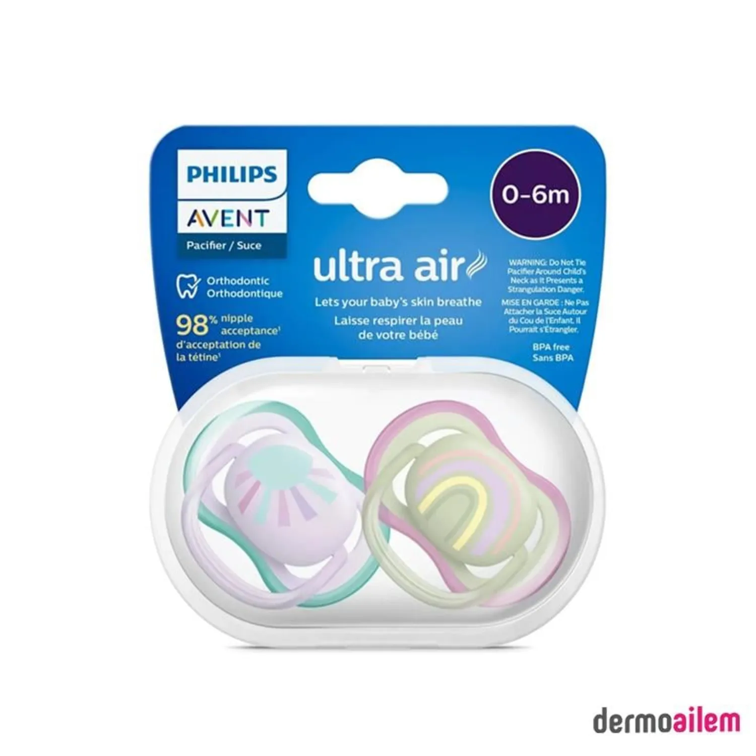 Philips Avent SCF085/59 Ultra Air 0-6 Ay 2'li Kız Emzik