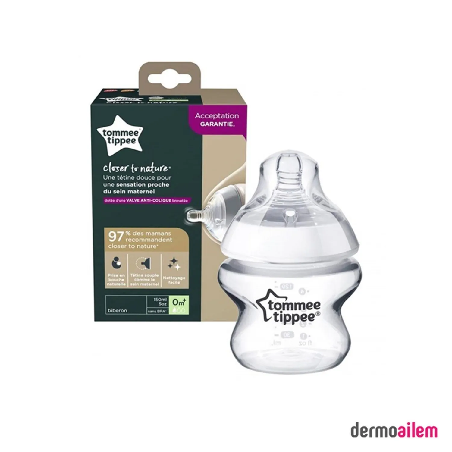 Tommee Tippee Closer to Nature Cam Biberon 150 ml