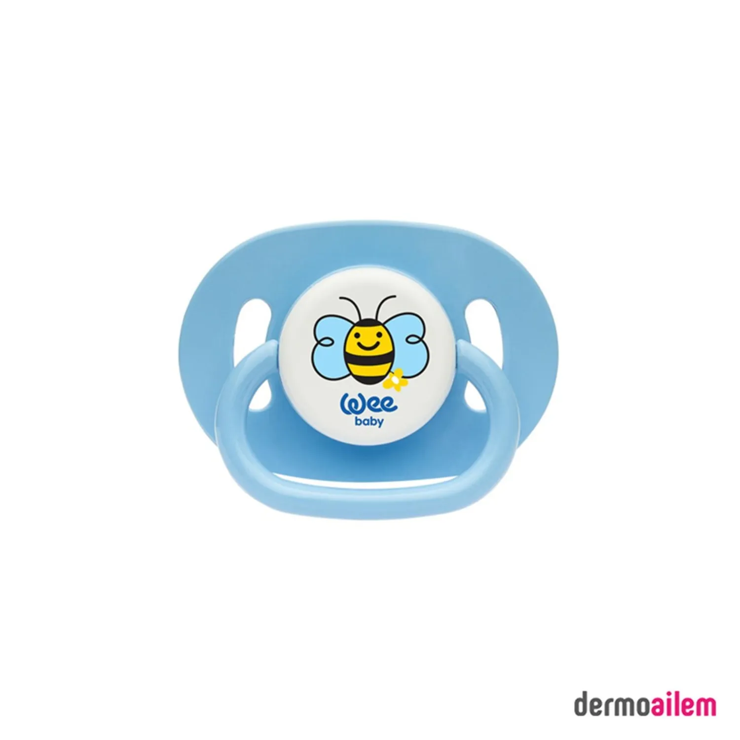 Wee Baby Oval Gövdeli Yuvarlak Uçlu Mavi Emzik 6-18 Ay
