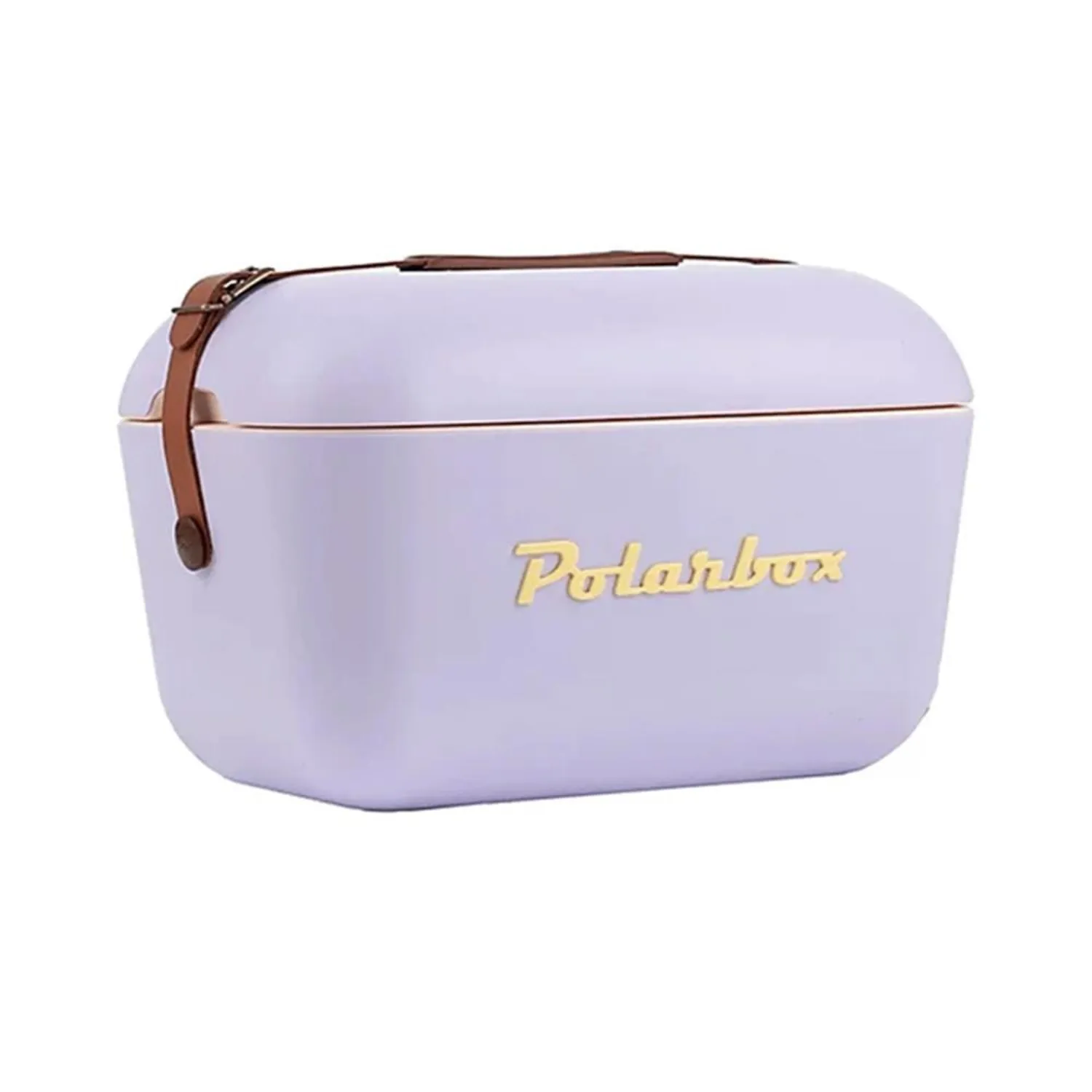 Polarbox Classic Deri Kayışlı Soğuk ve Sıcak Termos Çanta 20 L Mor & Sarı