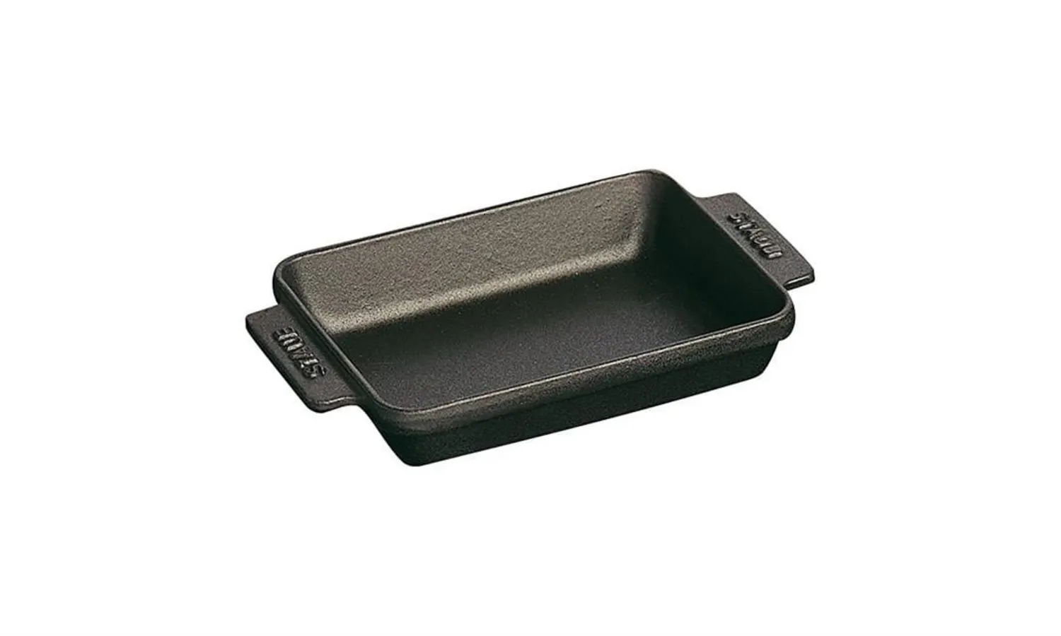 Staub Döküm Mini Dikdörtgen Tabak 15 x 11 cm Siyah