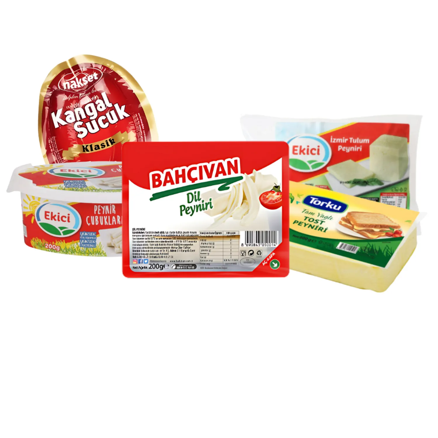 Kahvaltılık Peynir ve Sucuk Seti – Tost, Tulum, Dil, Peynir Çubuğu, Kangal Sucuk