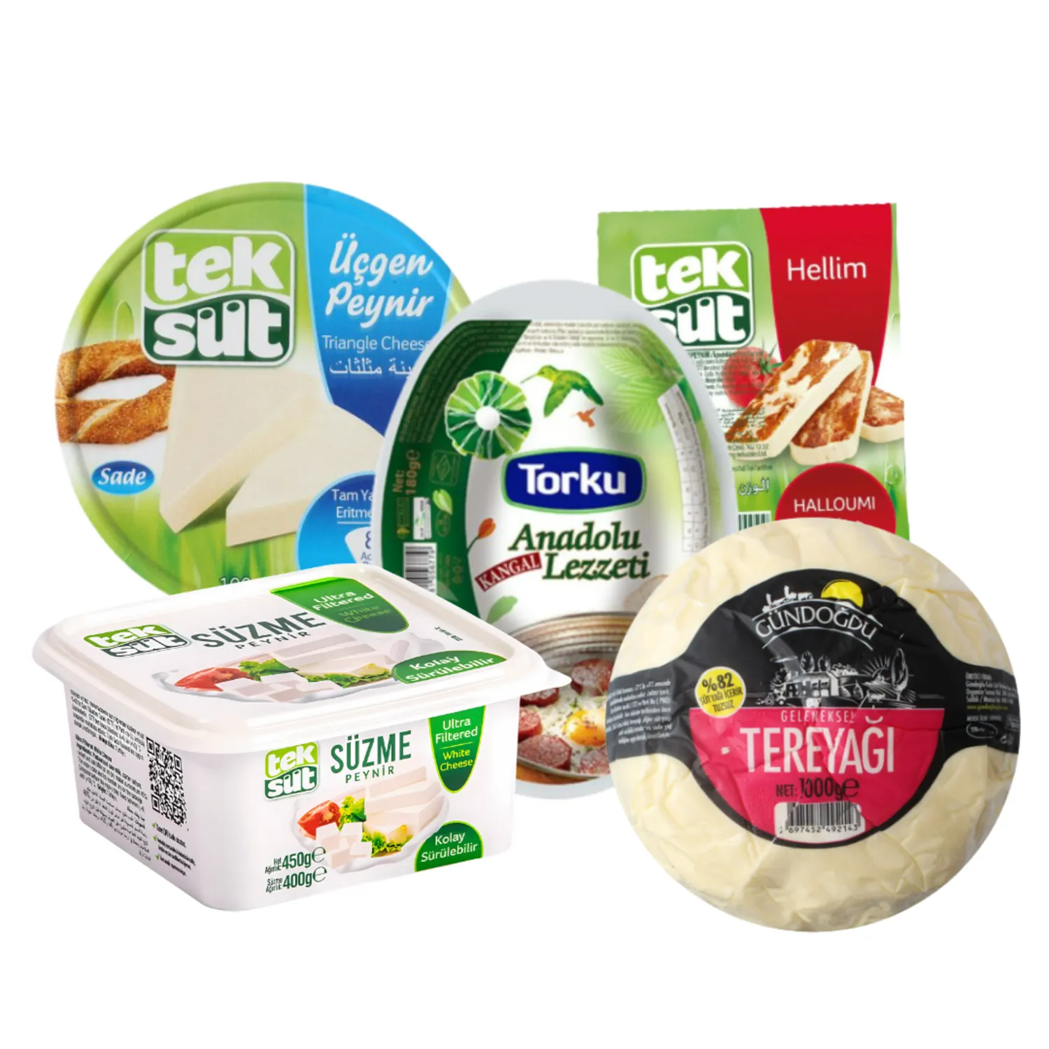 Kahvaltılık Mini Set – Hellim, Süzme, Üçgen Peynir, Tereyağı, Sucuk