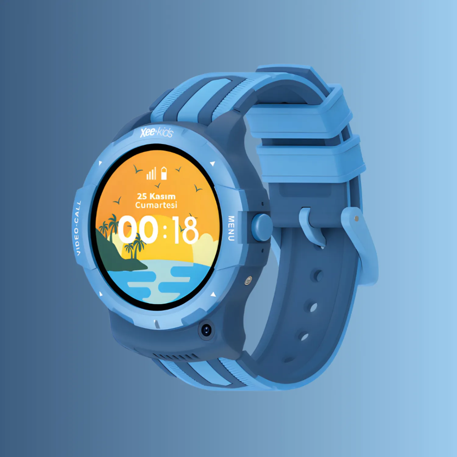 Xee Kids -11 SIM Kartlı Konum Takipli Görüntülü Konuşmalı Akıllı Çocuk Saati Mavi
