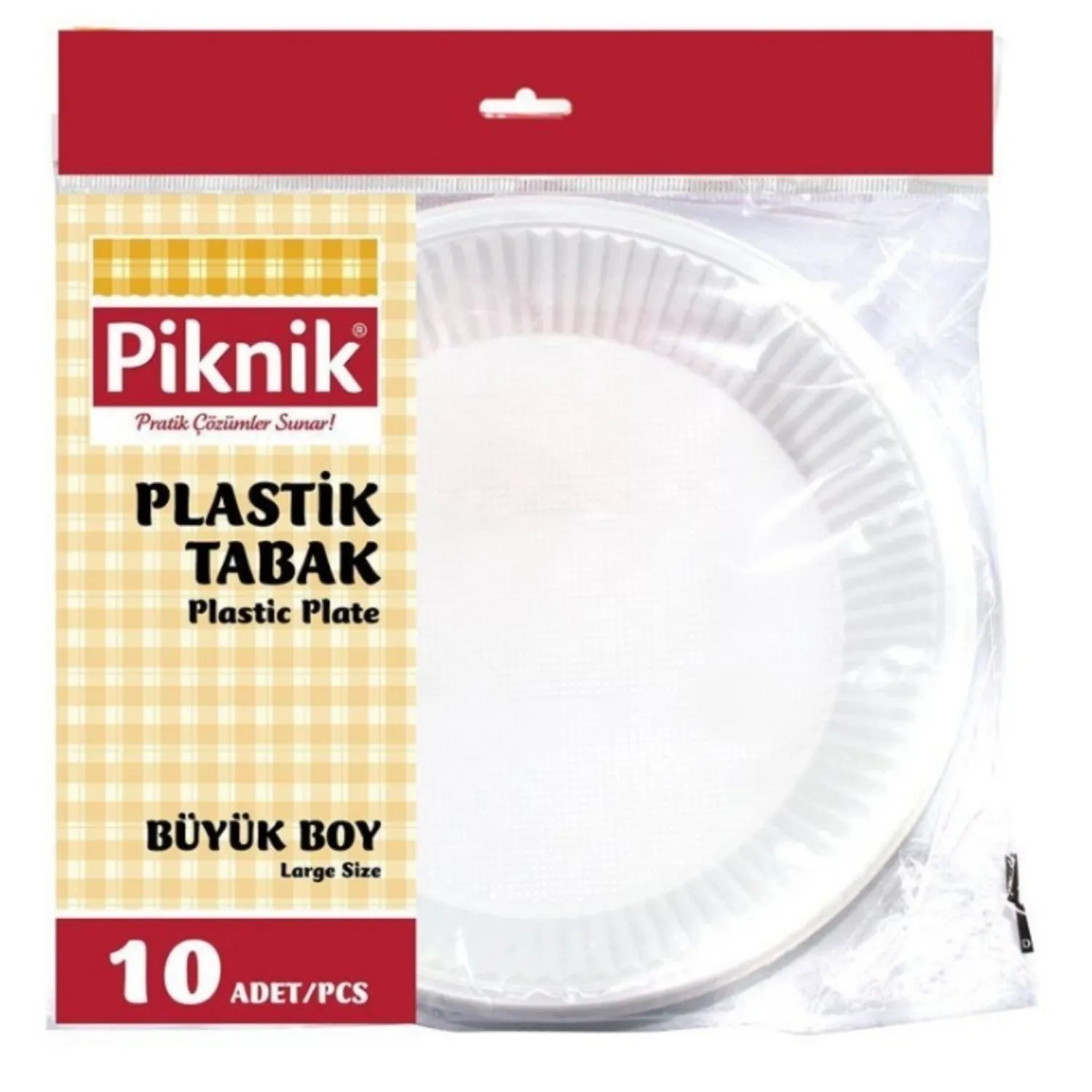 Piknik Kullan At Plastik Tabak Büyük 10lu