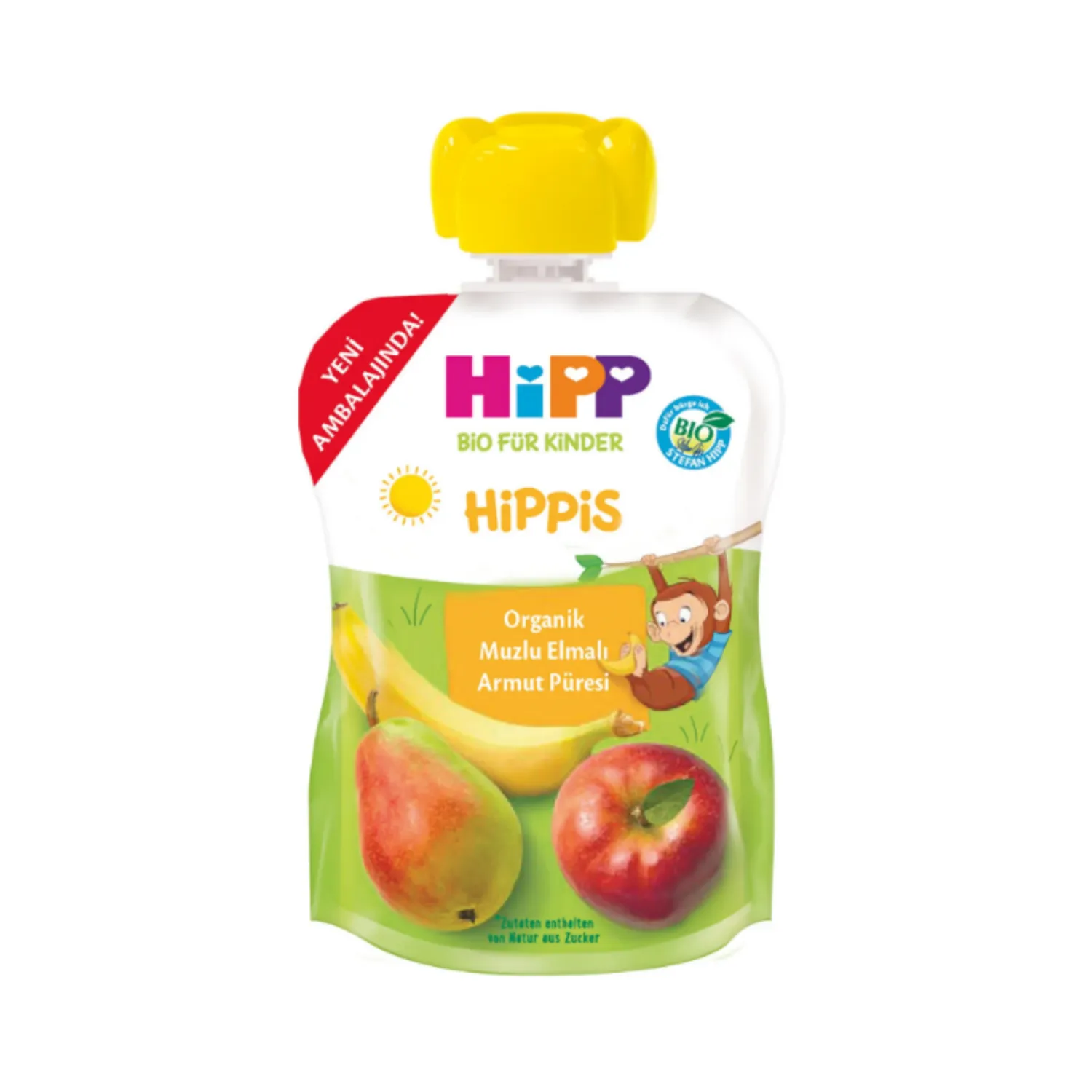 HiPP Organik Muzlu Elmalı Armut Püresi 100 Gr