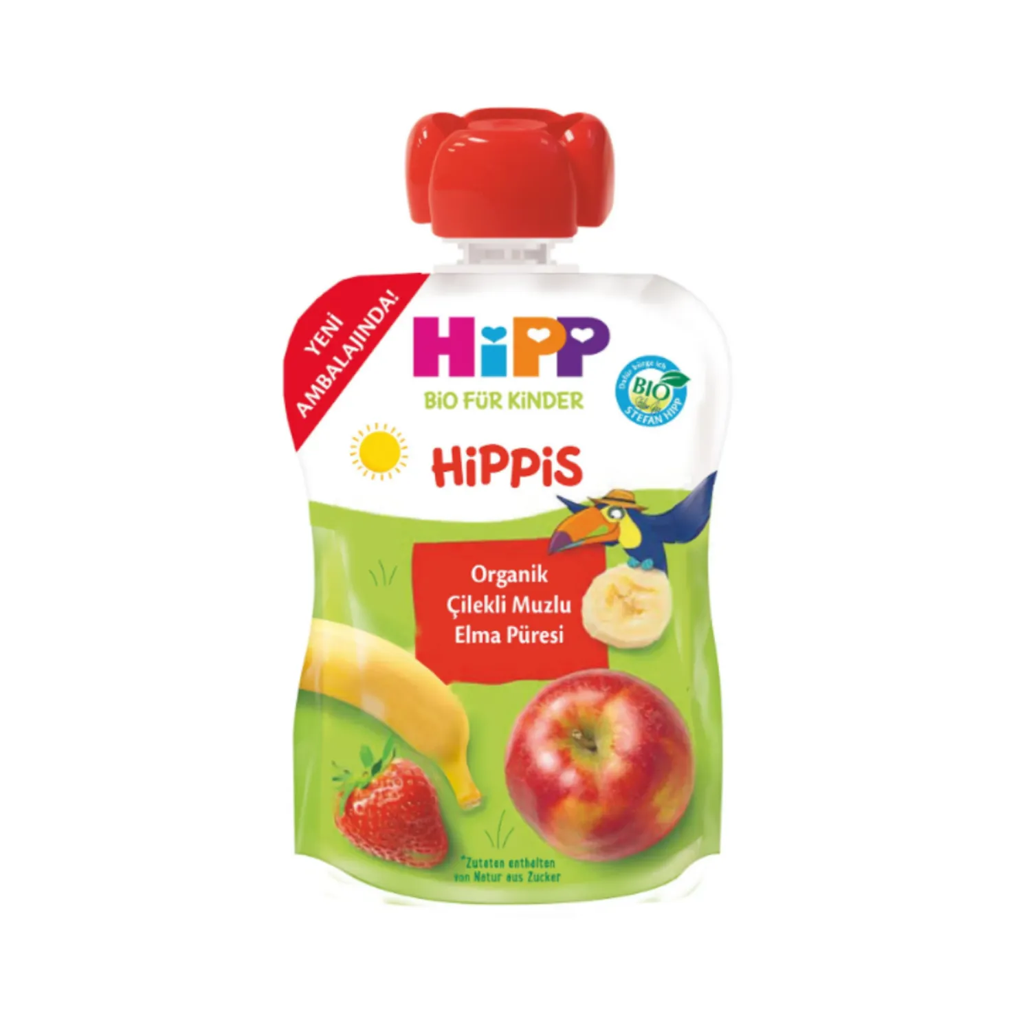 HiPP Organik Çilekli Muzlu Elma Püresi 100 Gr