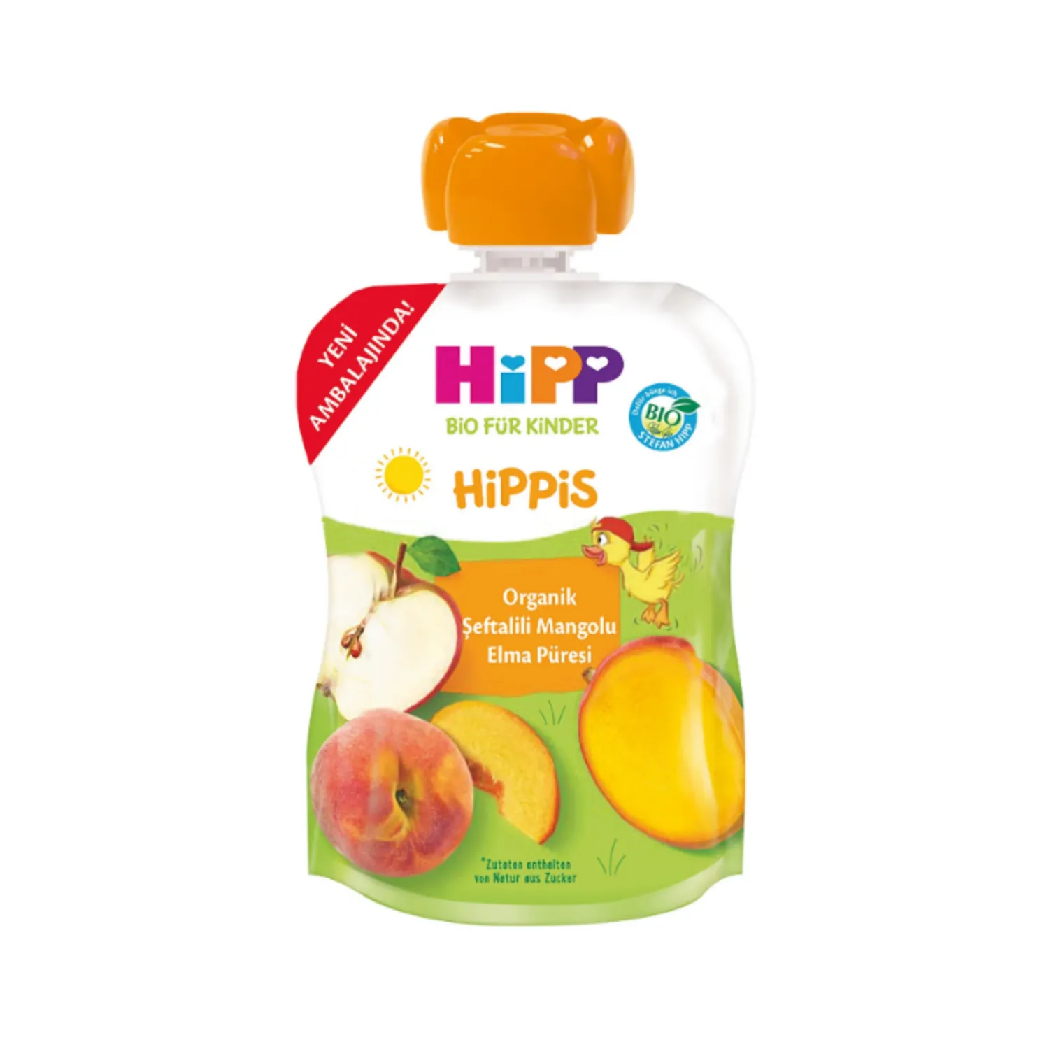 HiPP Organik Şeftalili Mangolu Elma Püresi 100 Gr