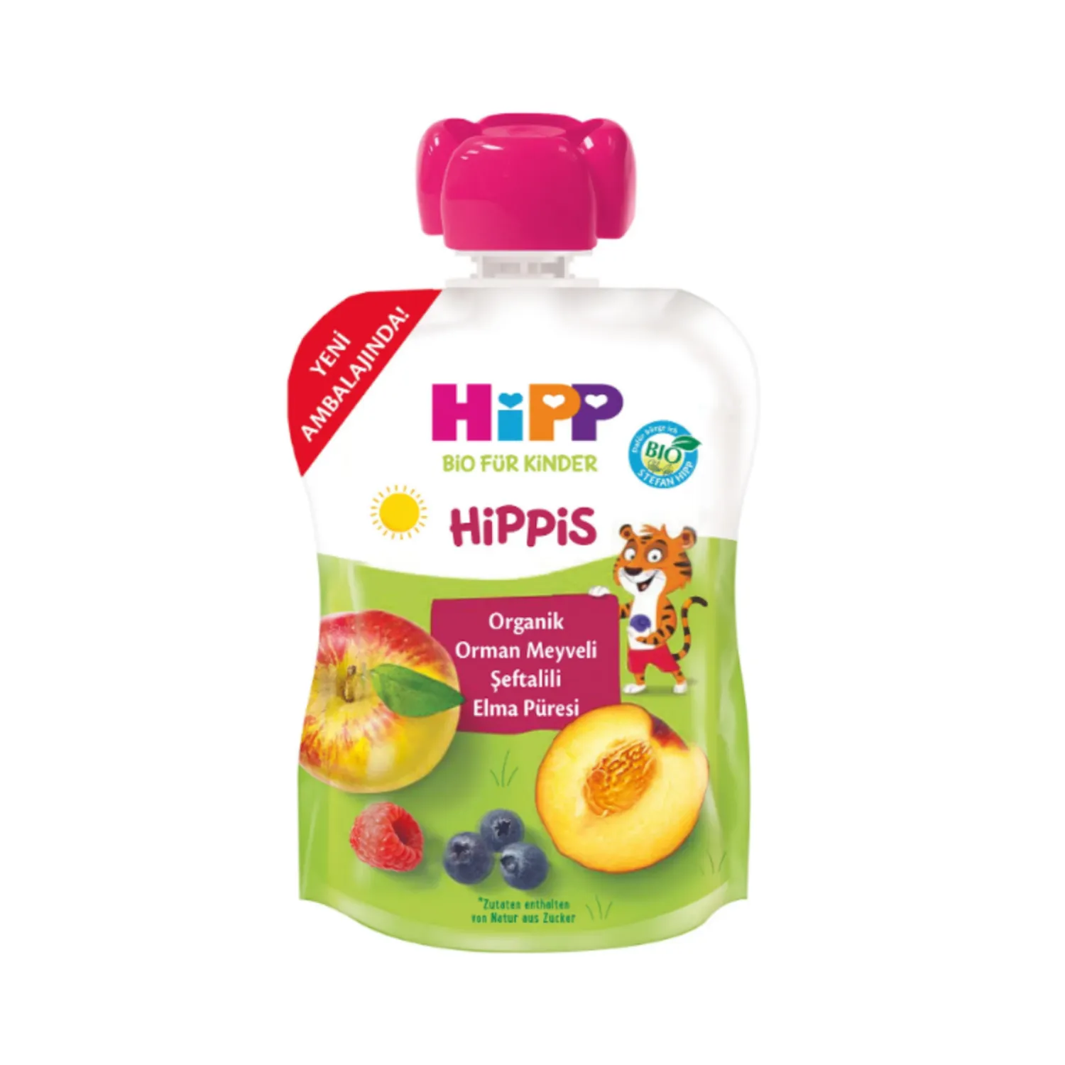 HiPP Organik Orman Meyveli Şeftalili Elma Püresi 100 Gr