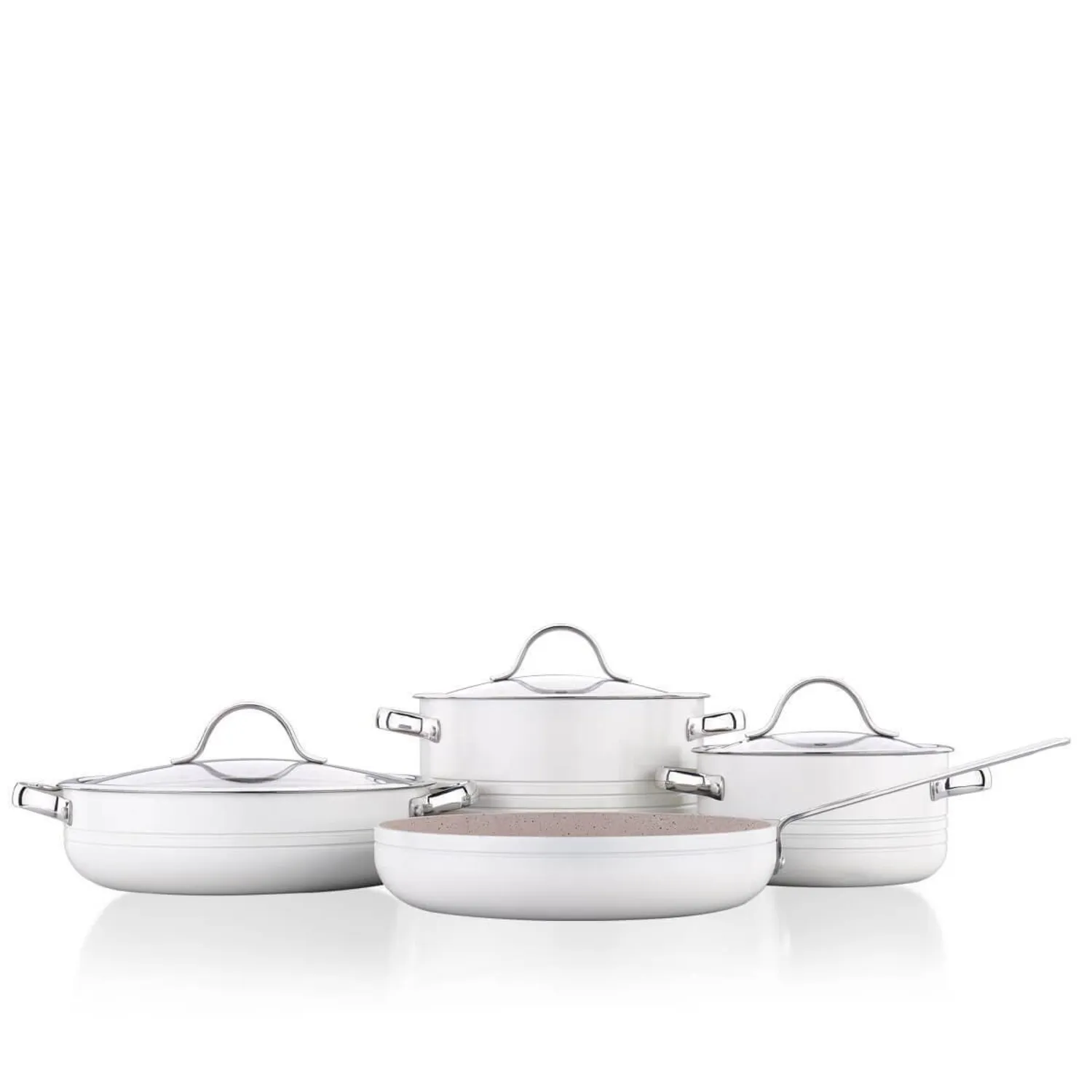 Korkmaz A2619-2 Linea 7 Prc Tencere Seti Vanilya