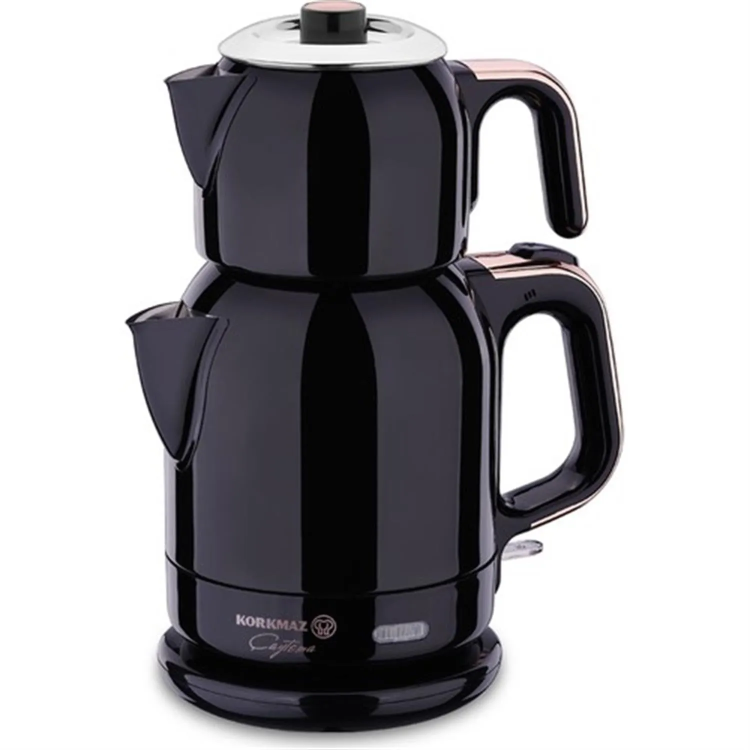 Korkmaz A331-09 Çaytema Elektrikli Çaydanlık Rosegold-Siyah
