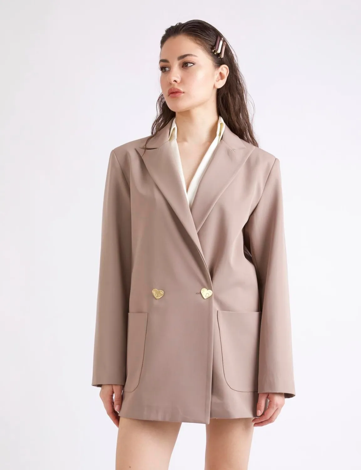 Annalisa Vizon Oversize Kadın Ceket