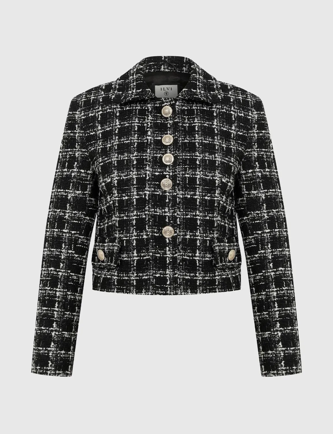 Bauer Kadın Ceket Siyah Beyaz Tüvit