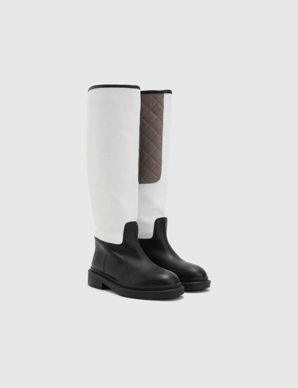 Dato Hakiki Deri Kadın Siyah Kürklü Çizme