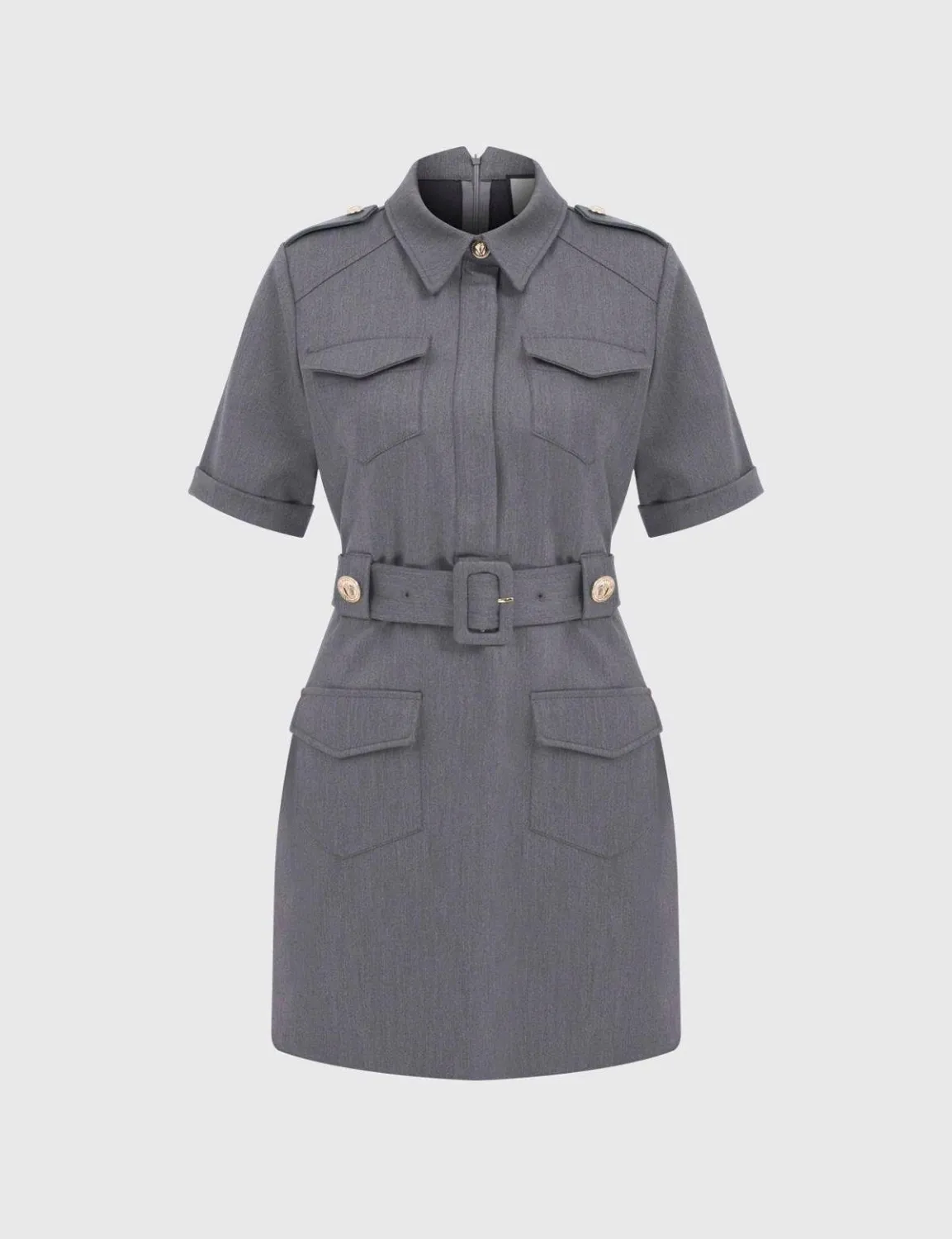 Edith Kadın Gri Elbise