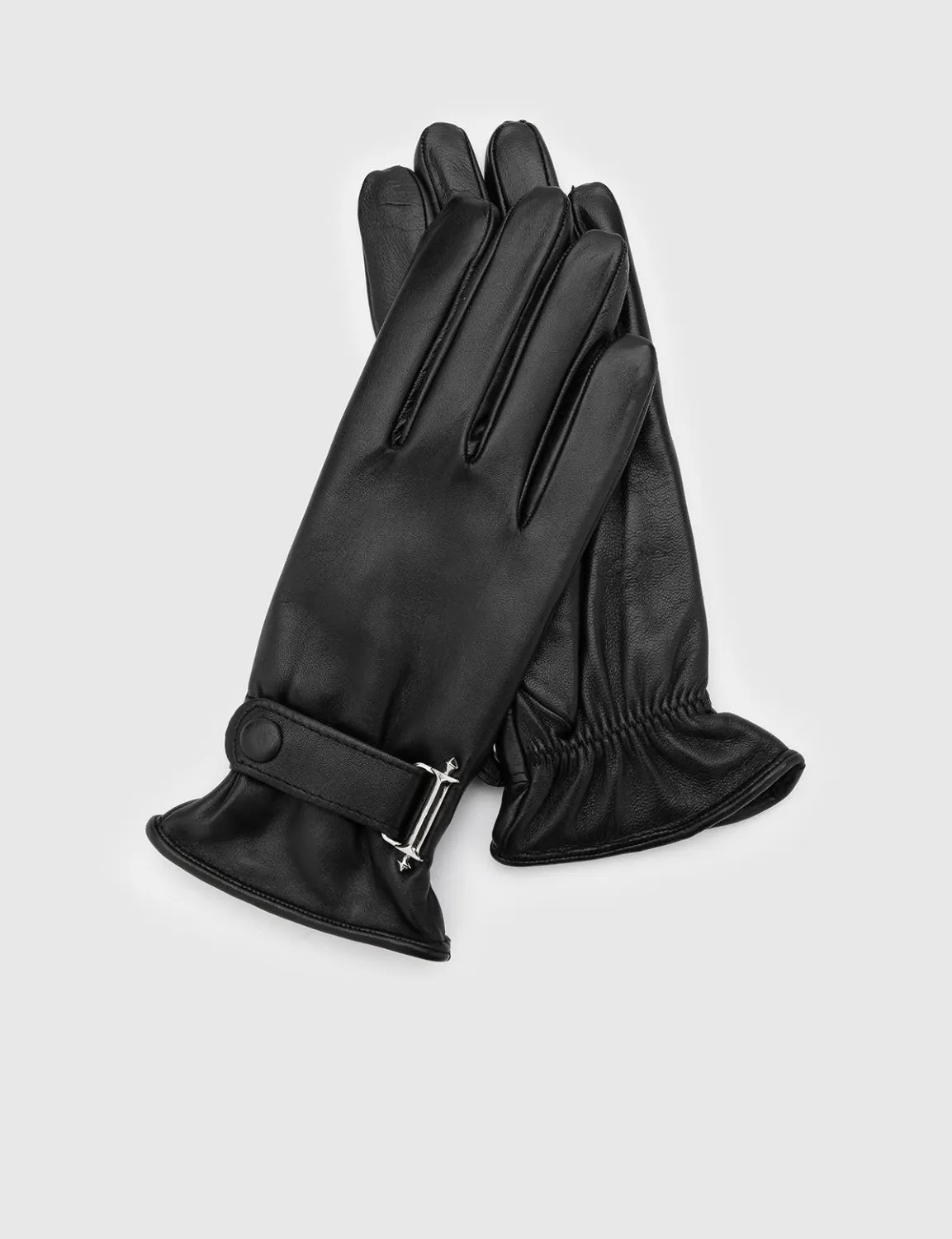 Hancock Kadın Eldiven Siyah Hakiki Deri