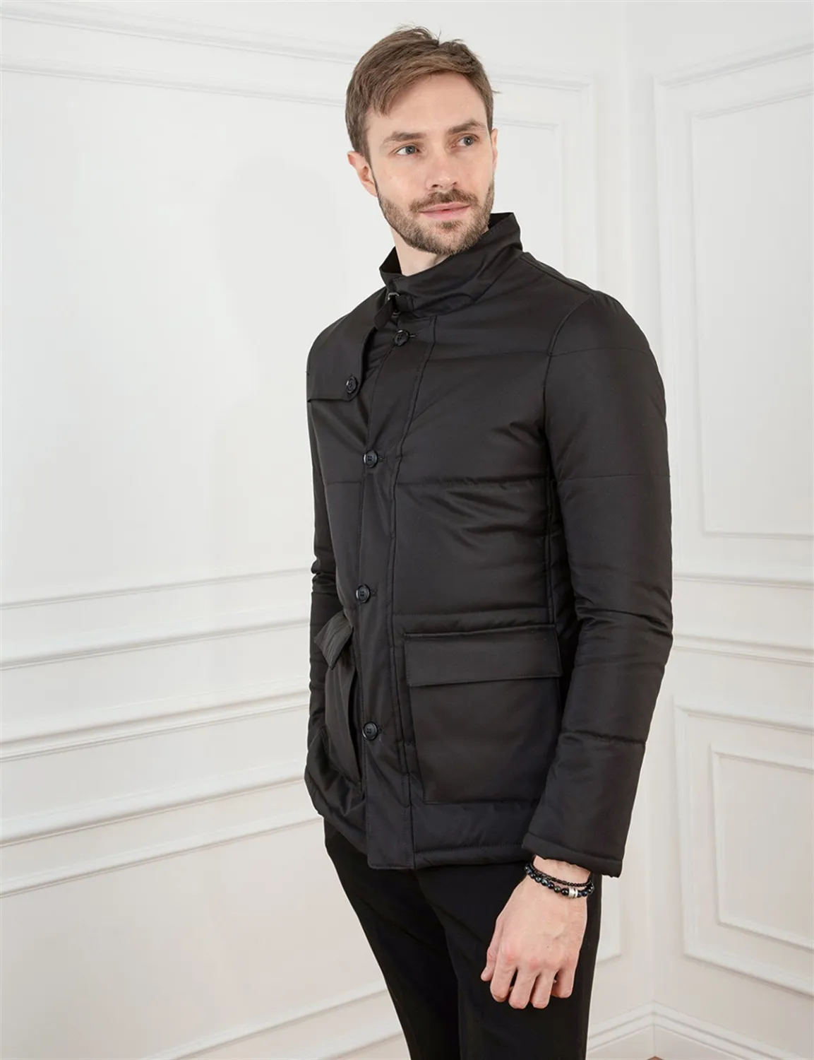 Huaraz Erkek Siyah Mont