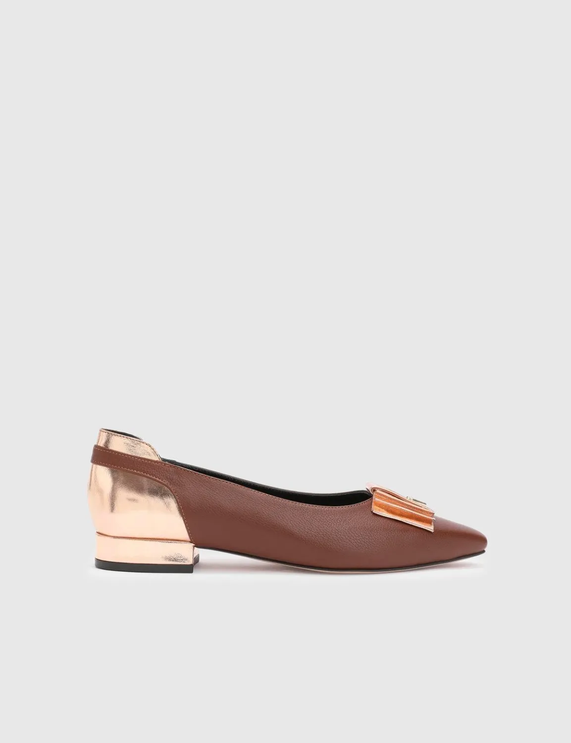 Jobke Hakiki Floter Deri Kadın Taba  Babet