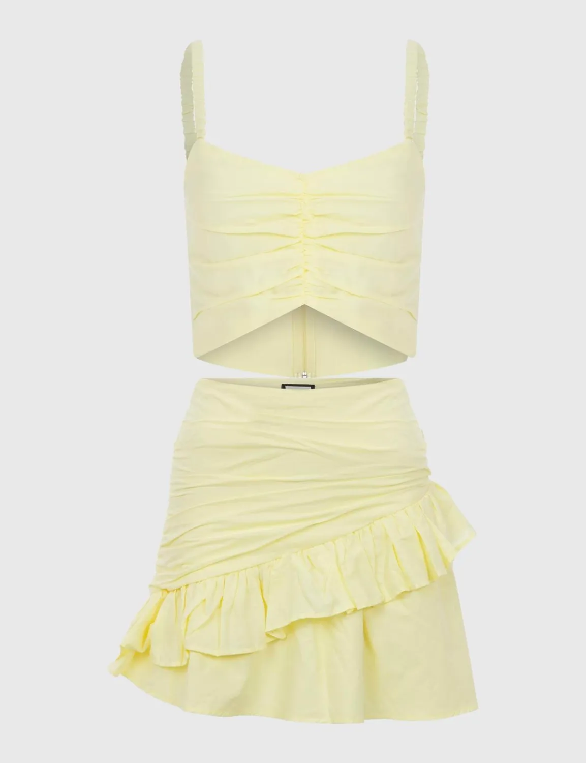 Lacie Kadın  Etek Crop Takım Sarı