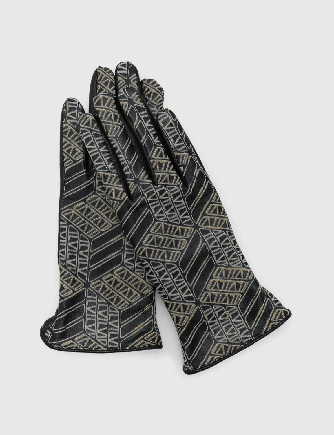 Lille Hakiki Deri Siyah Kadın Eldiven