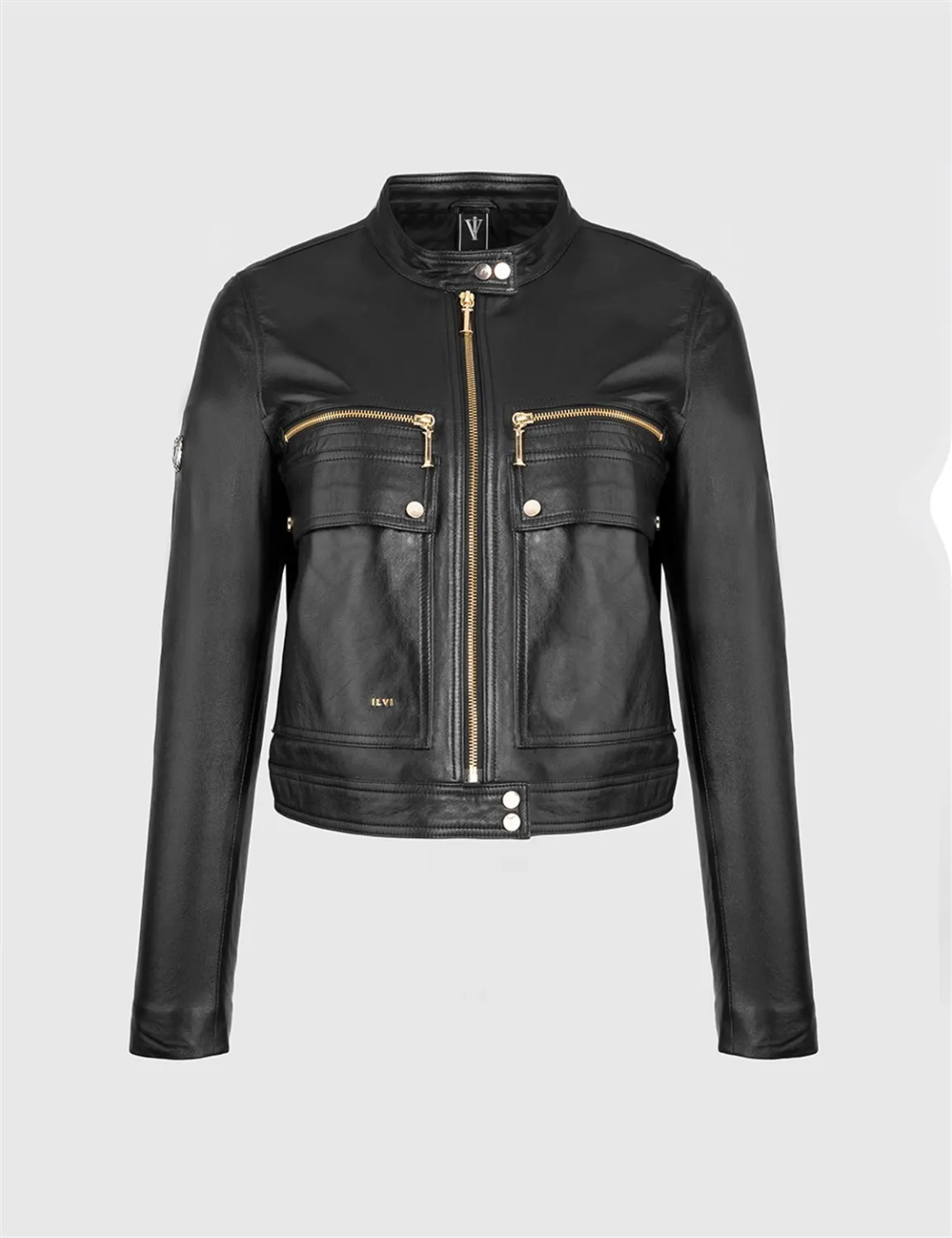 Lodur Hakiki Deri Kadın Siyah Ceket