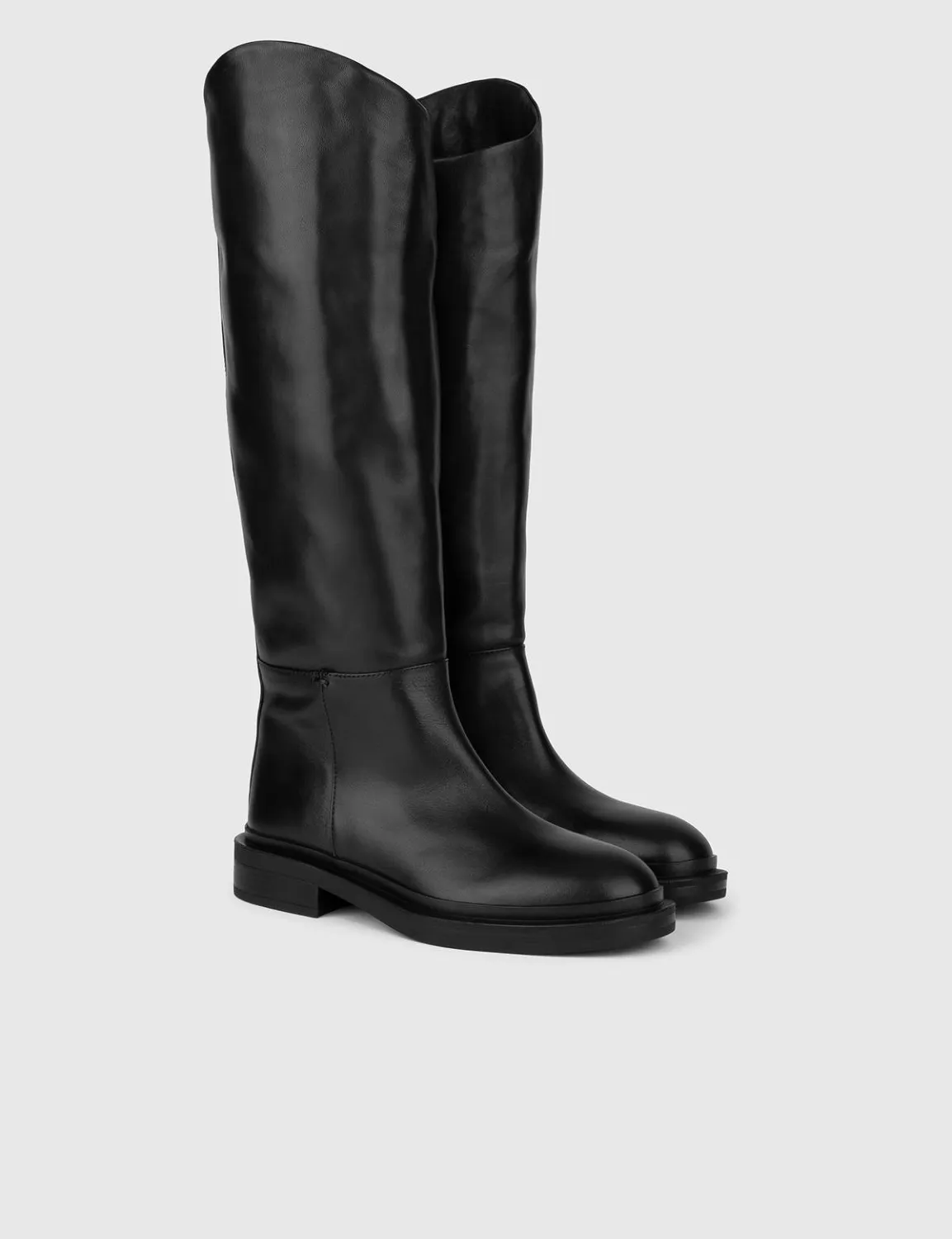 Lukia Hakiki Deri Kadın Siyah Çizme