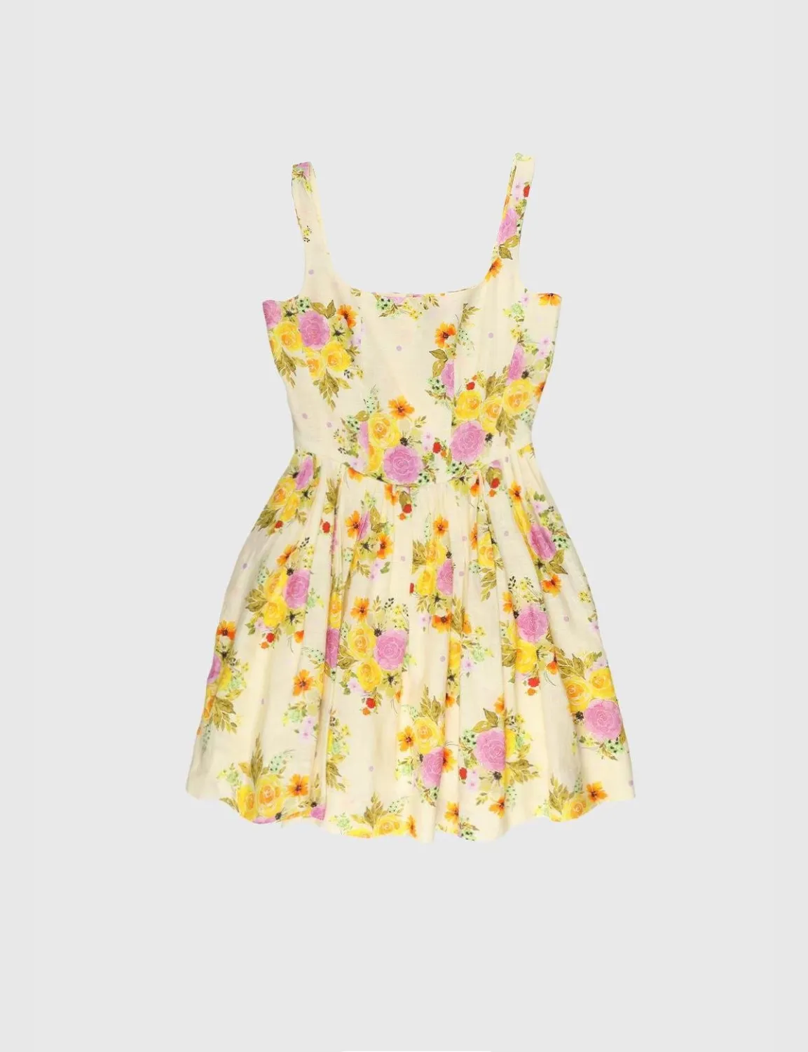 Paela Keten Sarı Kadın Elbise