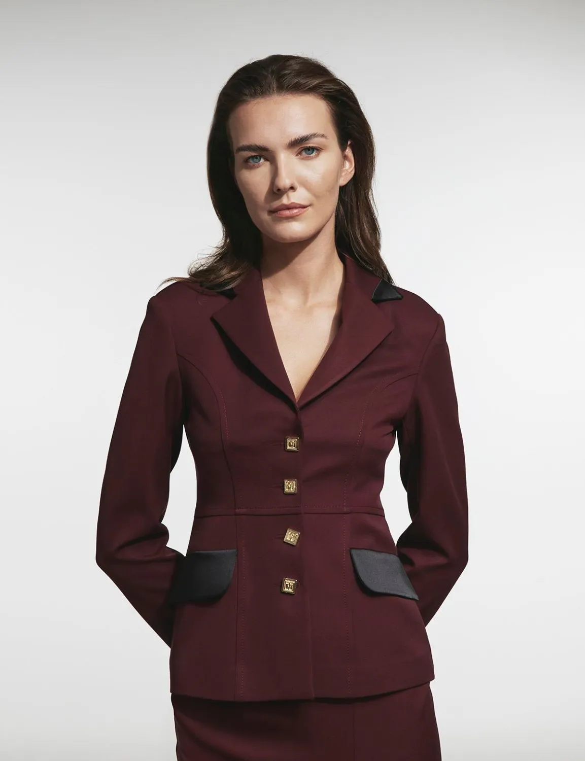 Patrice Kadın Bordo Ceket