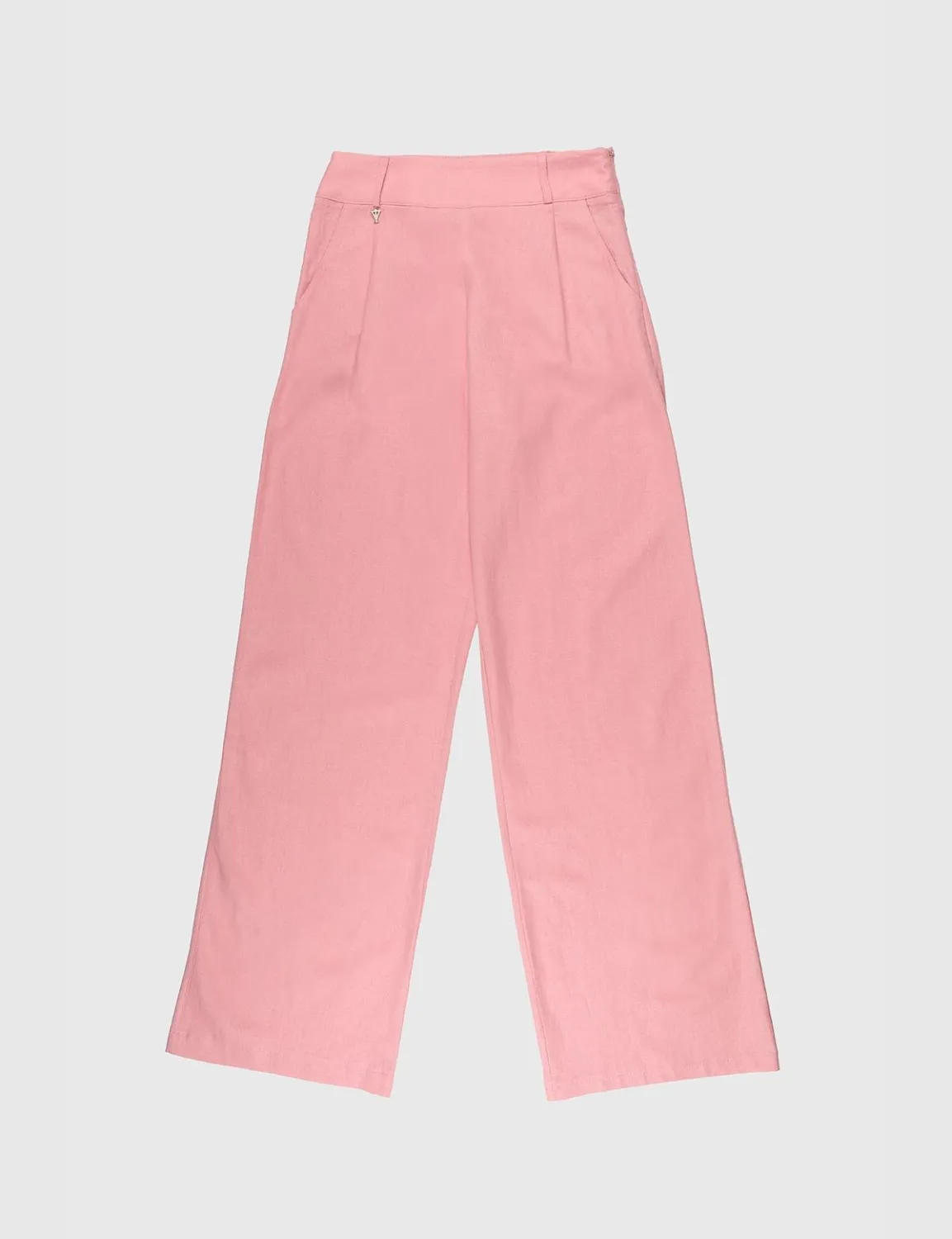 Perri Keten Pembe Kadın Pantolon