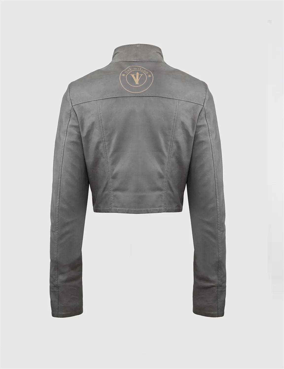 Reist Hakiki Deri Kadın Gri Ceket