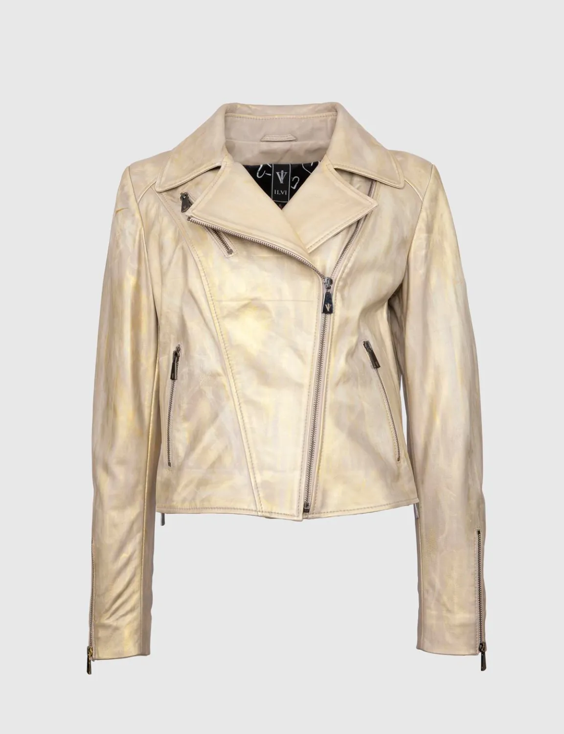 Rivers Kadın Hakiki Deri Ceket Altın Renk