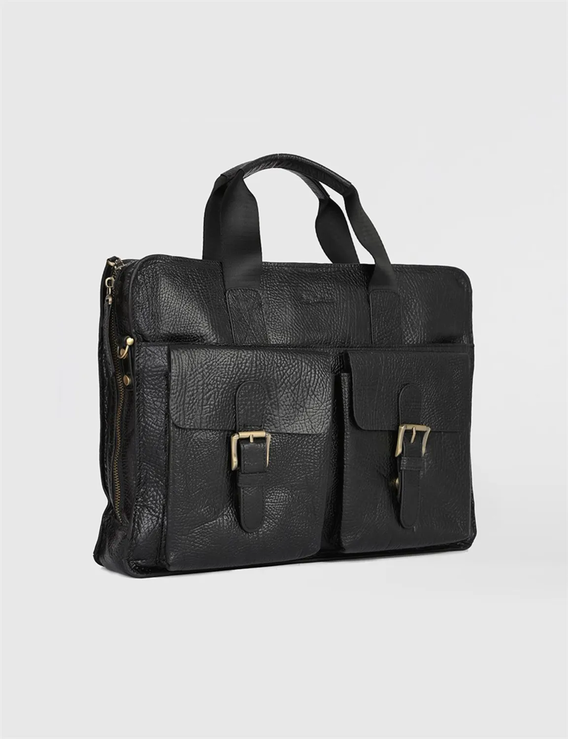 Shied Erkek Hakiki Deri El Çantası Siyah