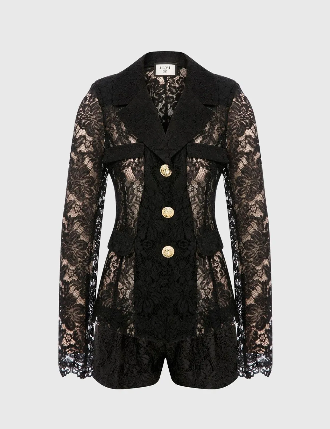 Slania Kadın Ceket Şort Takım Siyah