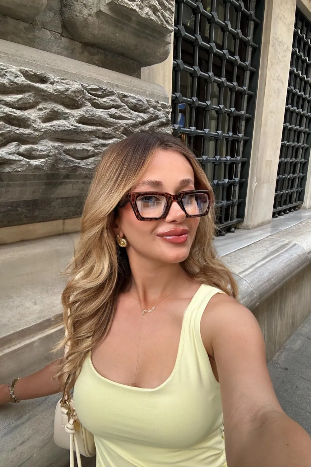 Sosa Blue Block Gözlük Leopar Desen