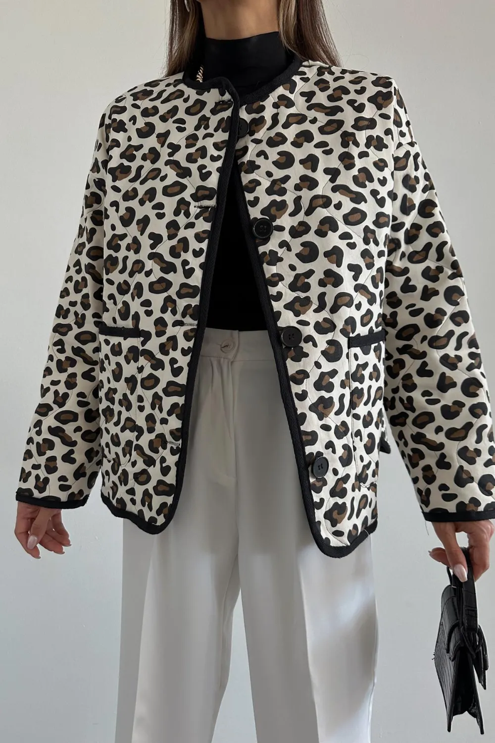 Leo Dikişli Mont Ekru