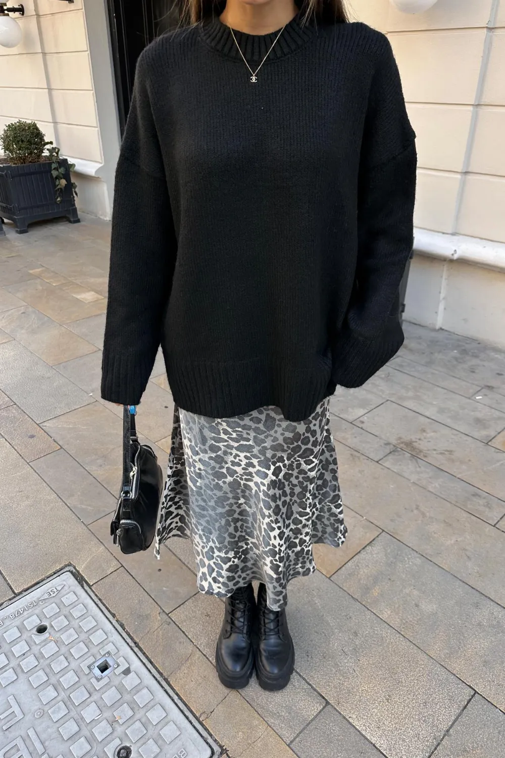 Oversize Kazak Siyah