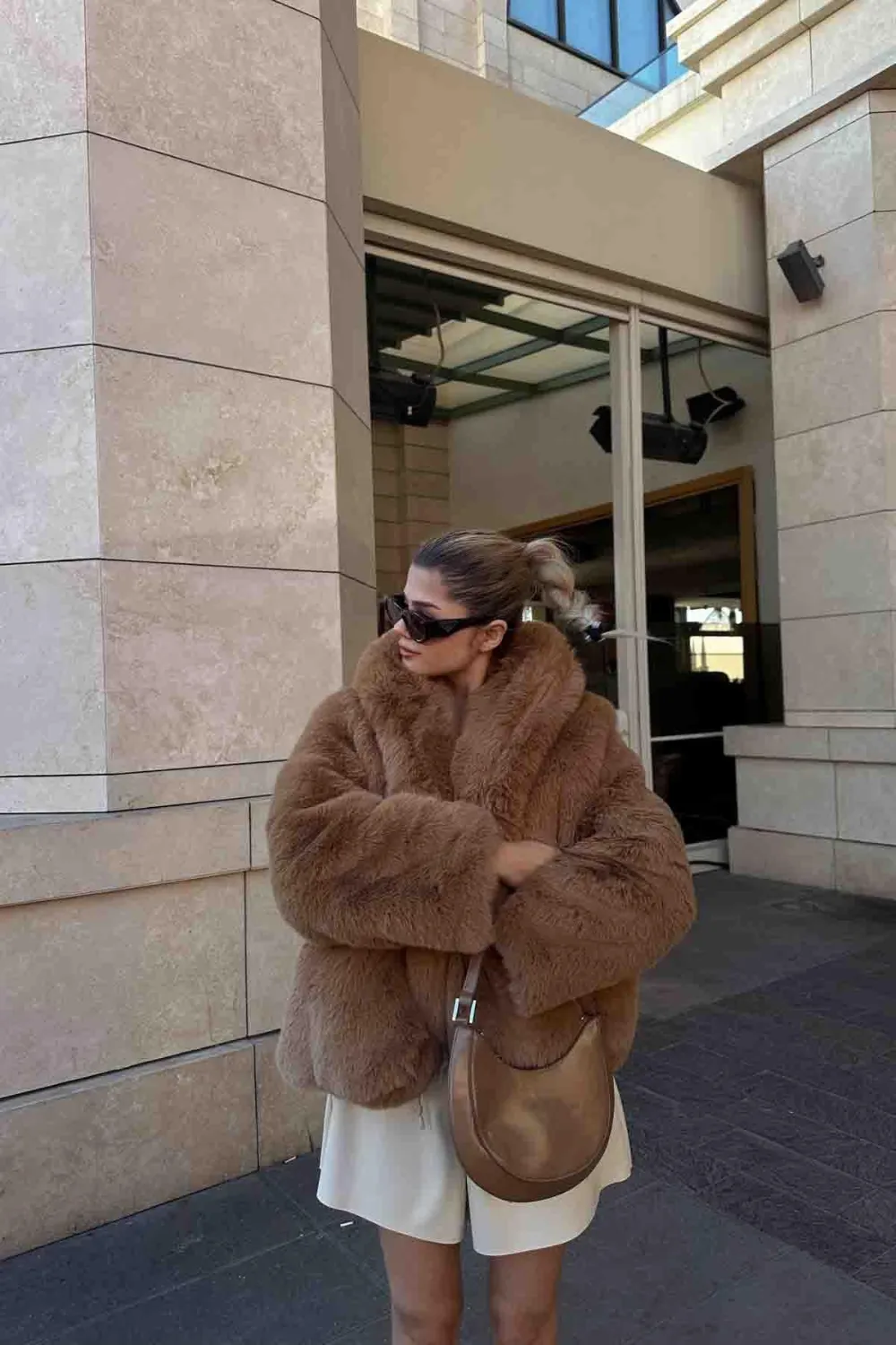 Luxury Suni Kürk Kahve