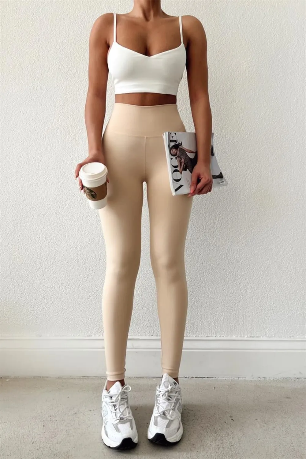 Yüksek Bel Toparlayıcı Tayt Taş