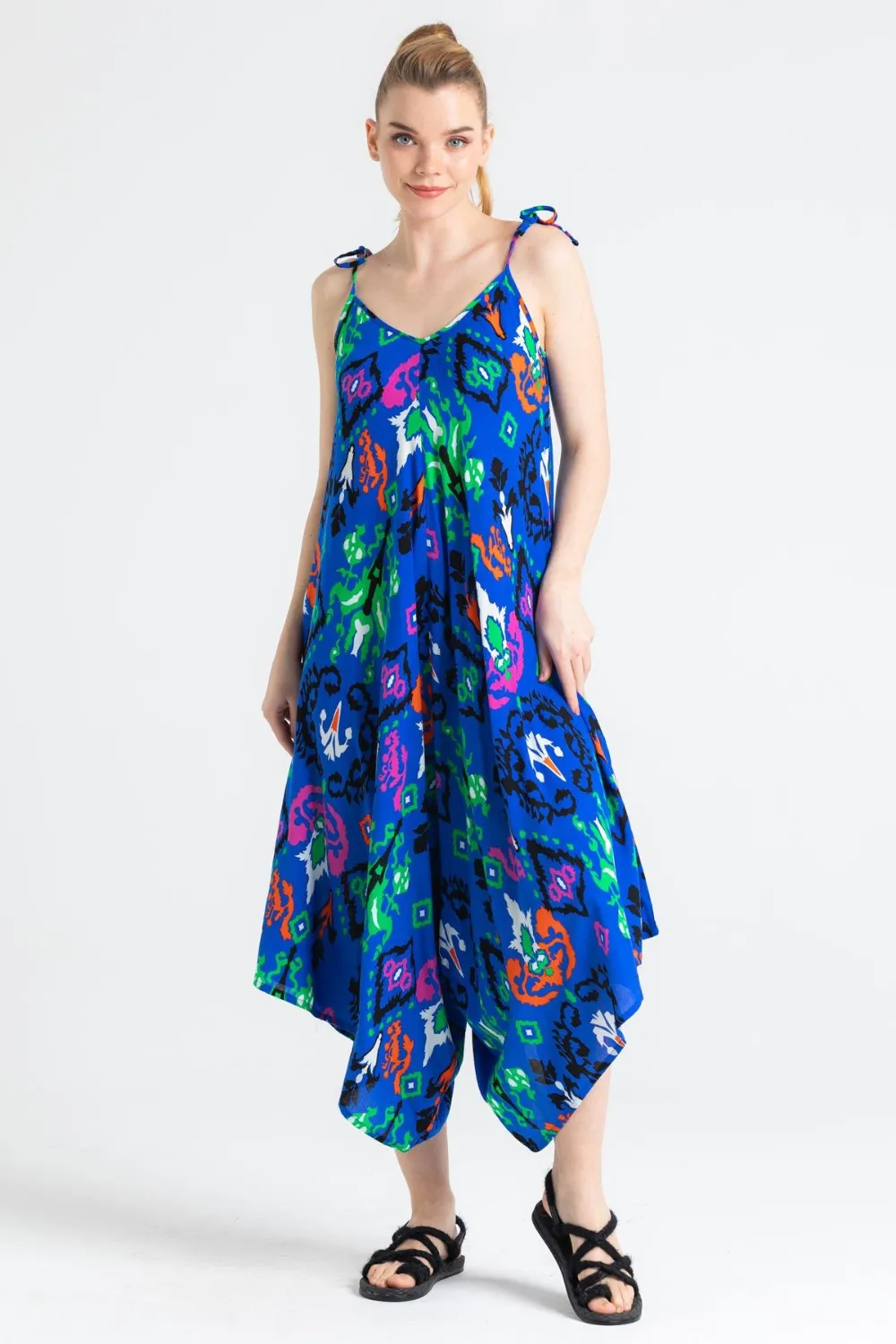 Askılı Vual Selin Yazlık Tulum Etnik Saks/Byz Etnk saksb