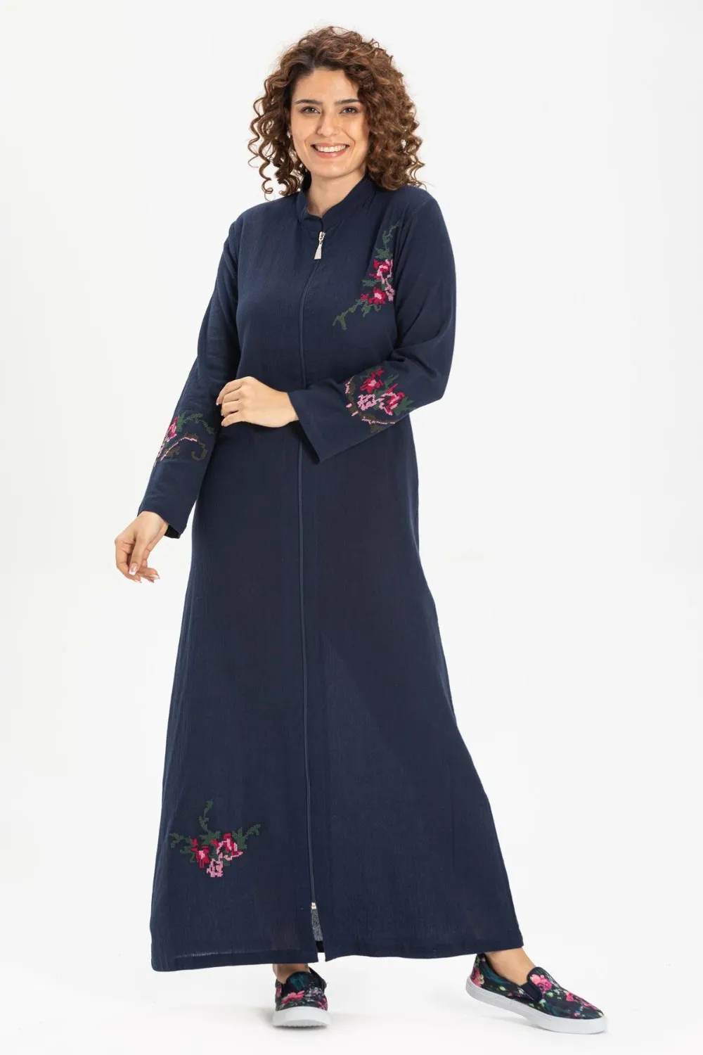 Ayşenur Şile Bezi Mevsimlik Ferace Lacivert Lcvt