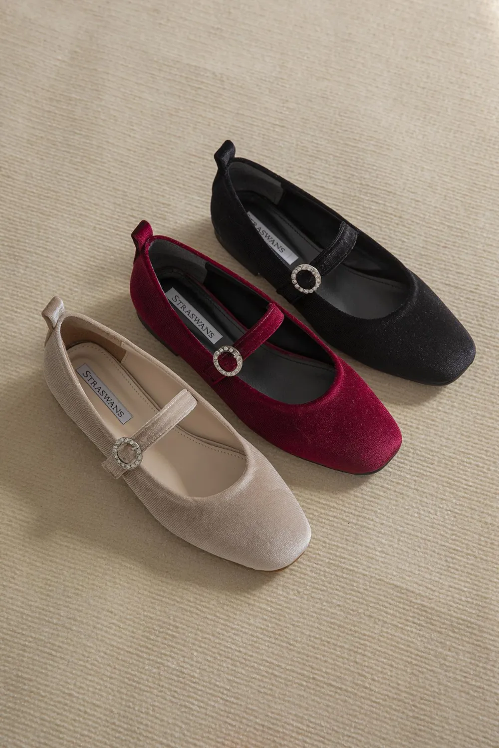 Berny  Kadın  Kemer  Detay  Kadife  Babet Bordo