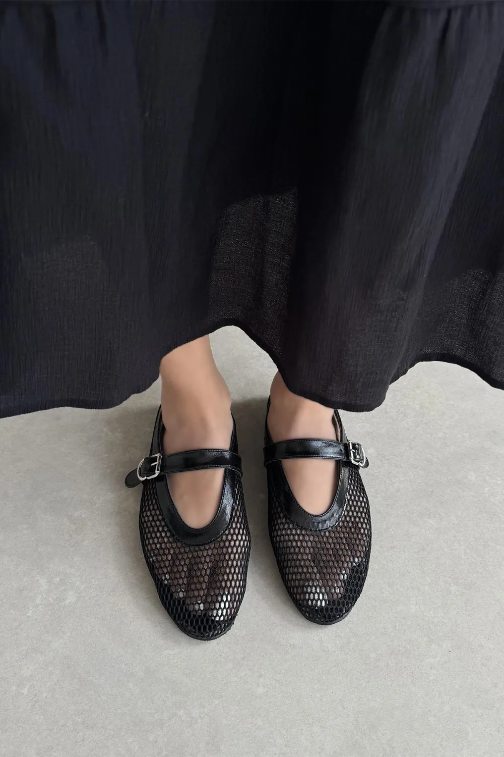 Carol Kadın File Detay Dantel Babet Siyah